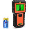 woeaozy Rilevatore tubi e cavi elettrici 8 in 1 per legno e metallo, Arancione | Display LCD, LED a 3 colori, segnale acustico, 3 profondità, rilevamento bordi e centro, righello e livella