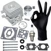 ICOOYO Kit cilindro pistone per Stihl FS38 2-Mix,FS55 2-Mix,FS55R 2-Mix, HS45 2-Mix,HS52,(versione M10) 4140 020 1206