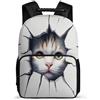 TPISLI Zainetto Cat per Bambini Bambine Classe 2-4 Zaino Scuola Kitten 7-11 Anni Daypack, Dettagli in Feltro Tessuto 1680D Ritorno a Scuola