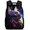 TPISLI Zaino Scolastico Cute Kitten Bambino 8-12 Anni Zainetto Cat Scuola Primaria School Bag, Tasche Laterali Resistente Leggero Viaggio Uso Quotidiano