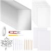 OLYCRAFT 40pz Kit di Carta Artistica in Alluminio e Stagno Include Fogli di Alluminio per Goffratura Carta da Lucido Punteruoli in Cartone Penne in Lega Sfumini Nastro Adesivo per Manuali Fai da Te
