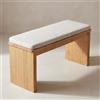 BAM BOO BOX Panca da Ingresso con Seduta - Panca Camera da Letto - Panca Fondo Letto | BAM BOO BOX Panca Imbottita in Bambù, 90x33x43cm - Panca da Camera da Letto, Panche da Ingresso, Panca Letto