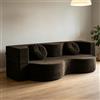 Whsmke Divano Letto In Tessuto Compresso, Divano Letto Pieghevole 2 In 1 Per Soggiorno, Camera Da Letto, Ufficio, Doppi Posti, Comodo Divano Salvaspazio(Black,150cm*100cm)