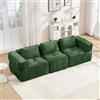 Comfymod Divano modulare lineare senza telaio,divano componibile per soggiorno,schiuma 32D ad alta densità,seduta profonda,rivestimento in poliestere morbido,base antiscivolo,colore Verde