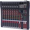 BAOCHADA Mixer audio mixer 8 canali, mixer professionale stereo live, console di miscelazione audio stereo, mixer musicale, mixer audio digitale con USB e Bluetooth per karaoke DJ Studio mixer