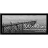 Americanflat Cornice 100x40 cm Nera - Cornice Foto 40x100 cm in Legno MDF con Pannello Protettivo in Plastica e Ganci Integrati