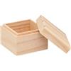 Glorex Scatola in legno naturale, 7,5 x 7,5 x 6 cm.