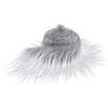 Lusofie Tessuto in Pelliccia Sintetica di Peluche Strisce Pretagliate 2x60 Pollici Soffice Pelliccia Grigia Artigianale per Barba di Gnomi Capelli di Babbo Natale Costume Fai Da Te Decorazione Natalizia