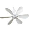 Goutdori Ventilatore da soffitto USB silenzioso a 6 pale ventilatore da soffitto portatile con doppia alimentazione per campeggio e roulotte bianco. da USB da soff