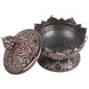 Akozon Bruciatore Incenso, Akozon Vintage Porta Incenso Fiore di Loto Bruciatore di Incenso a Riflusso Coni Brucia Incenso a Cremagliera per Aromaterapia Bel per Decorazione Domestica(Bronzo Rosso)