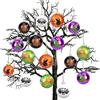 Jesustree Ornamenti di Palla di Halloween 16 Pezzi Decorazioni di Zucca halloween Palline da appeso penden Plastica di infrangibili per Albero Decor Feste di Hallowee Spaventosa, 6 cm