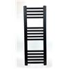 Greened House Scaldasalviette nero dritto, larghezza 300 mm x altezza 800 mm, piatto centrale scaldasalviette