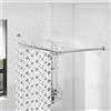 Mirooyu Asta per tenda da doccia a forma di diamante, regolabile ad angolo con 12 anelli e supporto per soffitto per vasca da bagno/bagno, montaggio a fori richiesto [Both Sides: 55 - 88 cm, centro: 71 - 110
