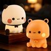 Lotvic 2 luci notturne Bubu Dudu, 3 modalità dimmerabili, controllo touch | Bubu Dudu - Luce notturna portatile ricaricabile tramite USB, motivo: panda, in silicone, per bambini, ragazze, ragazzi
