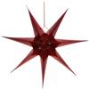 COM-FOUR® Stella luminosa in 3D con illuminazione a LED in bianco caldo | robusta stella di carta - fantastiche decorazioni natalizie