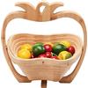 BEIJIALY Cesto di Frutta in Legno, Cesto Regalo di Frutta Secca, Cesto di Frutta Pieghevole Cesto Pieghevole di Frutta e Verdura in bambù, Porta Pane Pieghevole Porta Frutta per Cucina(Ananas)