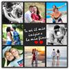 LaboratorioRadice Quadro personalizzato con 8 foto collage su tela con frase,stampa foto personalizzata su tela formato intero del quadro : (cm.40x40) Stampa Foto Artistica e Regalo Personalizzato
