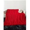 Cotton Market Coperta Pelosa in Pile Bifacciale 220x240 cm- Morbida e Calda per Soggiorno e Camera da Letto - Plaid per Divano, Coperta Matrimoniale per Sofa - Coperta in Pile - Rosso