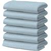 Giovanni Dolcinotti MADE IN ITALY Giovanni Dolcinotti | Set di 6 Asciugamani viso in 100% cotone - 30x30 cm - Extra assorbenti e ad asciugatura rapida - Per Bagno, Spa e Palestra - Azzurro - Modello Orlando
