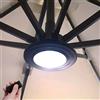 Happetite Luci per ombrellone da terrazza sbalzo con telecomando, ricaricabili, 3 modalità di luminosità, per ombrellone da terrazza offset per esterni e giardino (nero)