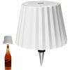 Cerioll Lampada Bottiglia, Lampada per Bottiglia, Ricaricabile, 3 Colori Touch Dimmerabile per Ristorante,Campeggio (Bianco)