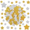 Ouligay 150 adesivi in schiuma a forma di stella dorata, per artigianato, glitter, scintillanti, autoadesivi, scintillanti, in schiuma, per album di ritagli, biglietti di auguri, fai da te, laurea, festa