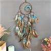 Generic Acchiappasogni naturale fatto a mano, decorazione azzurra, design colorato con albero della vita, decorazione da appendere alla parete, blu