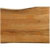 vidaXL Piano per Tavolo 80x60x2,5cm Bordi Vivi in Legno Massello Mango