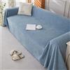 Highdi Telo Copridivano, Copri Divano in Ciniglia con Frange Decorative, Copridivano AntiGraffio Gatto Protezione per Mobili e Divano,Copridivani 3 Posti e 2 Posti (180x130cm,Blu)