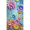 ARTGOTO Diamond Painting Quadrati Adulti Grandi Dimensioni Kit Completo,40x70cm Pittura Diamante Adulti Fiori A,Fornito con Diamond Painting Quadrato Accessori per la Decorazione