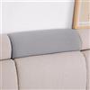 HOMEYA - Fodera per cuscino per divano, protezione per cuscino per seduta regolabile con elastico, tessuto di poliestere (grigio chiaro, poggiatesta - 50 x 30 x 20)