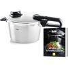Fissler, Vitavit® Premium Pentola a pressione (4,5 L, Ø 22 cm), 4 livelli di cottura incl. cottura a vapore, cestello e libro omaggio in tedesco, induzione, Made in Germany