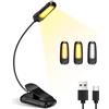 Diboniur Lampada da Lettura, Luce da Lettura con Pinza, 9 LEDs 3 Modalità con Lampada USB Ricaricabile, 360° Flessibile Collo Luce Lettura Clip per Lettura Libri a Letto, Viaggi, Emergenza