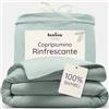 Bambaw Copripiumino 135x200 bambù, Lenzuola autunnali e invernali, Copripiumino antiacaro e anallergico, Bambu lenzuola morbide, Biancheria letto elegante, Copripiumone 135x200 cm (Verde Acqua)