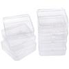 BENECREAT 10 Pack contenitori di plastica trasparente per contenitori con coperchio pieghevole per articoli, pillole, erbe, perline piccole, manualità di gioielli e altri piccoli oggetti 8.2x8.2x2.8cm