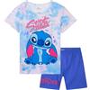 Disney Stitch Pigiama Bambina Estivo Cotone Misto Pigiama Ragazza Corto Due Pezzi IH Oh 4-14 Anni Pigiami Bambina Pantaloncini Manica Corta Stitch Gadget Ufficiale