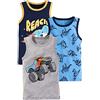 ANIMQUE Ragazzi Canottiere Bambino Bambini Cotone Cartone Animato Canotte 3 Pezzi
