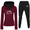 JokeLomple Tuta Donna Completa Set - Tuta da Ginnastica Completo Sportivo Donna Fitness Tute Sportive da Passeggio Invernale Moda Tuta Taglie Forti Tuta da Ginnastica Inverno Completa Senza Cappuccio