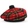 BELGLY Cappello scozzese Tam o' Shanter acrilico Tammy Jimmy cappello piatto in molti tartan