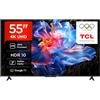TCL 55V6C - Smart TV 4K HDR Direct LED da 55", Google TV con Dolby Audio | Game Master, Motion Clarity, Google Assistant, Compatible with Alexa