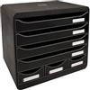 Exacompta 307714D Cassettiere, Nero, 27 x 35.5 x 27.1