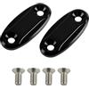 PSLER Moto Specchietto Retrovisore Basi per CBR500R 650R/F 250RR 900RR 1000RR 600RR 929RR 954RR GPR250R, Specchio Laterale Ali di Base Tappo Decorativo di Sostituzione della Copertura(Nero)