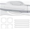 AAXgy Kit Di 8 Protezioni per Maniglie E Conche Delle Portiere per Fiat Doblo 2000-2021 2022 2023 2024 2025 223 263, Pellicola Protettiva Anti-Graffio, Protegge Da Graffi Di Unghie E Anelli