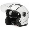 Folpus Casco con Doppia Visiera Protettivo | Leggero, Casco con Visiera, Mezzocasco, per Città, Quotidiano, Motociclisti
