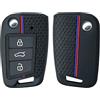 Kesiku 1 custodia per chiave compatibile con Vw Golf 7 MK7 Polo Tiguan Seat Leon Cupra Ibiza Ateca Arona Skoda Octavia Superb custodia per chiavi auto Golf 7, cover per chiave in silicone per Vw
