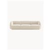 Micadoni Divano 4 posti in ciniglia Miley, larg. 255 cm - Bianco