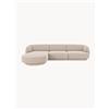 Micadoni Divano angolare 4 posti in ciniglia Miley - Beige