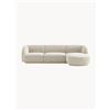 Micadoni Divano angolare 4 posti in ciniglia Miley - Beige