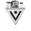 NKlaus orecchino singolo triangolare celtico argento 925 opaco 5x5mm uomo 13450