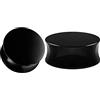 Mesnt 2 Pezzi Kit Dilatatori Tunnel Orecchie in Acrilico Forma Rotonda Nera Piercing a Tunnel Estensore Dilatatori Lobo Double Flared Flesh Piercing